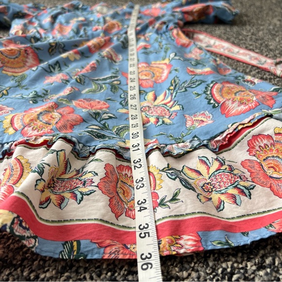 JOIE Baha Floral Puff Sleeve Belter Mini Cotton Dress - Picture 11 of 11